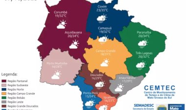 Vem chuva? Quarta-feira será de sol e calor em Mato Grosso do Sul