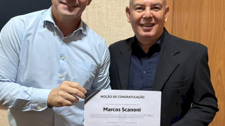 Campo Grande reconhece liderança empresarial na segurança privada com Moção Honrosa a Marcos César Coutinho Scanoni