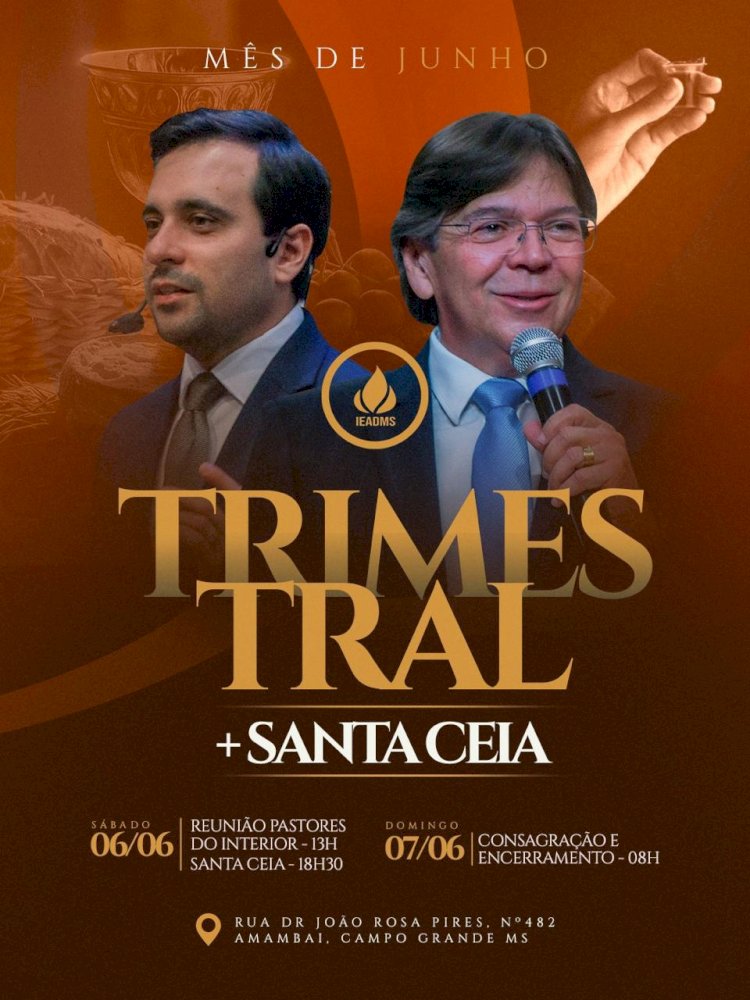 Trimestral da IEADMS reunirá pastores do interior, de outros estados e até de outros países em Campo Grande
