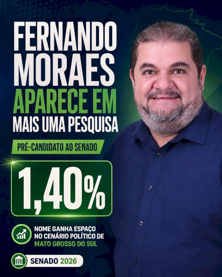 Fernando Moraes aparece em nova pesquisa para o Senado e ganha espaço no cenário político